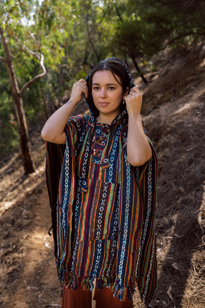 Handmade Earthy Nepalese Poncho