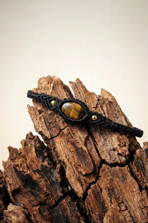 Woven Tigers Eye Bracelet