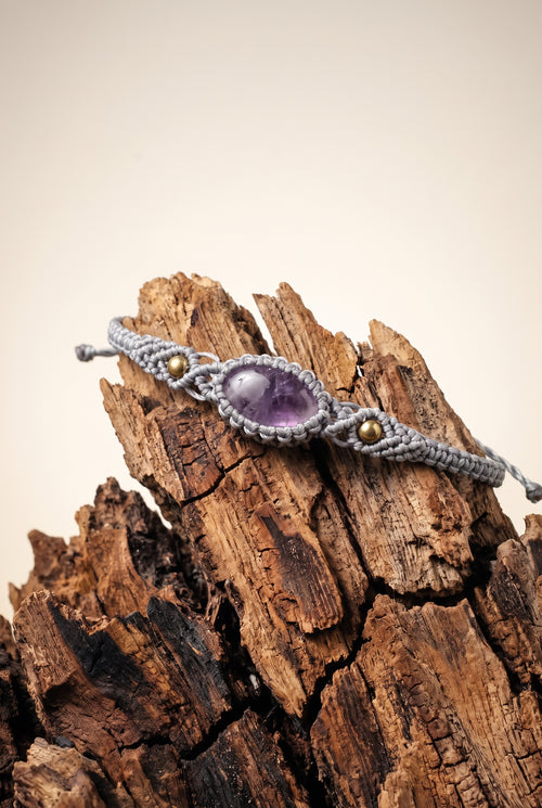 Woven Amethyst Bracelet