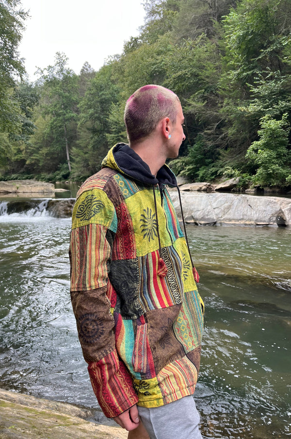 Green Horizon Patchwork Jacket