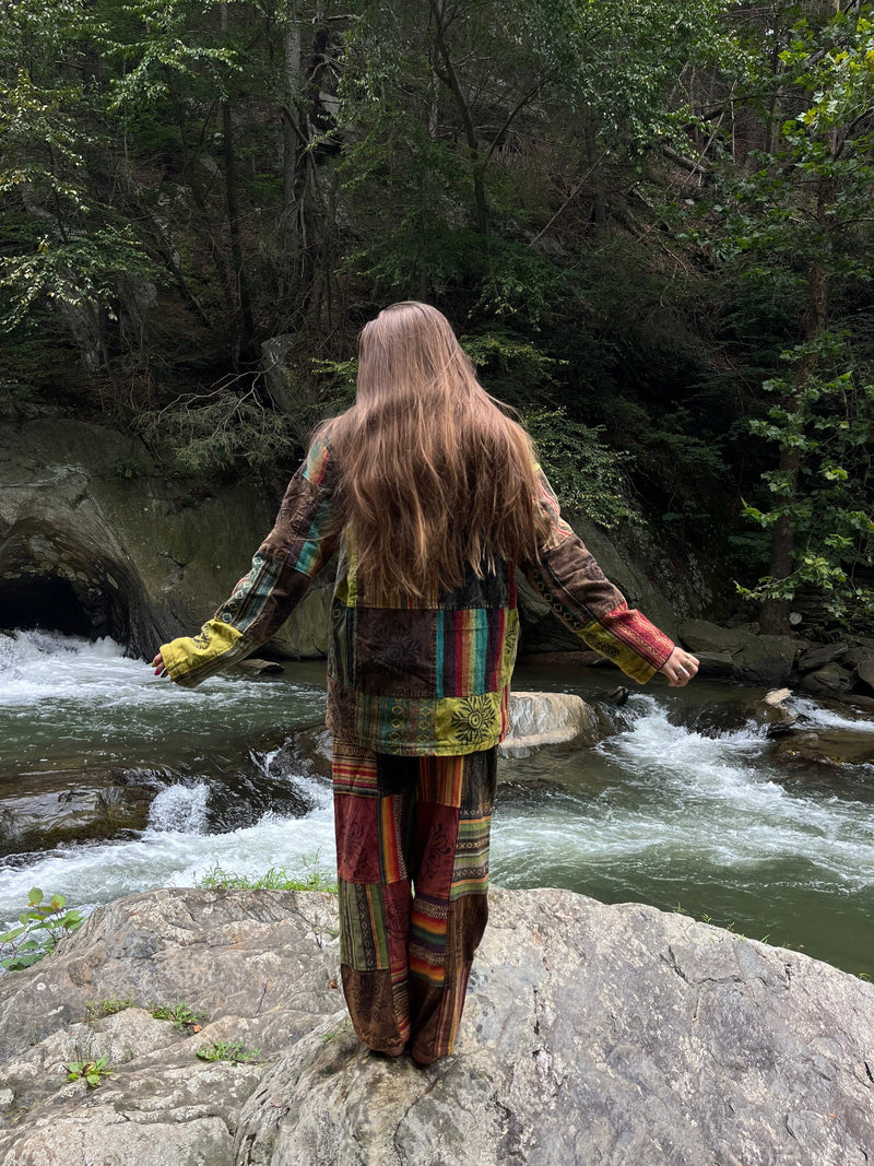 Green Horizon Patchwork Jacket