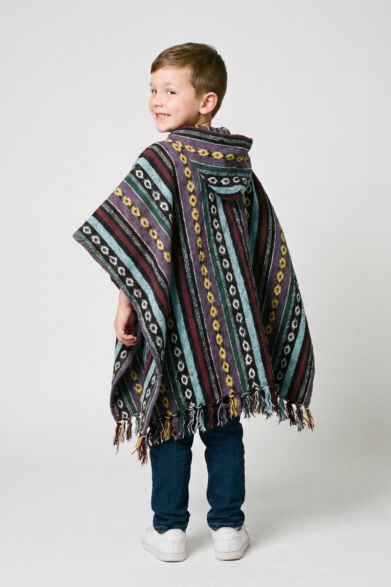 Kids Enchanted Forest Poncho — back view