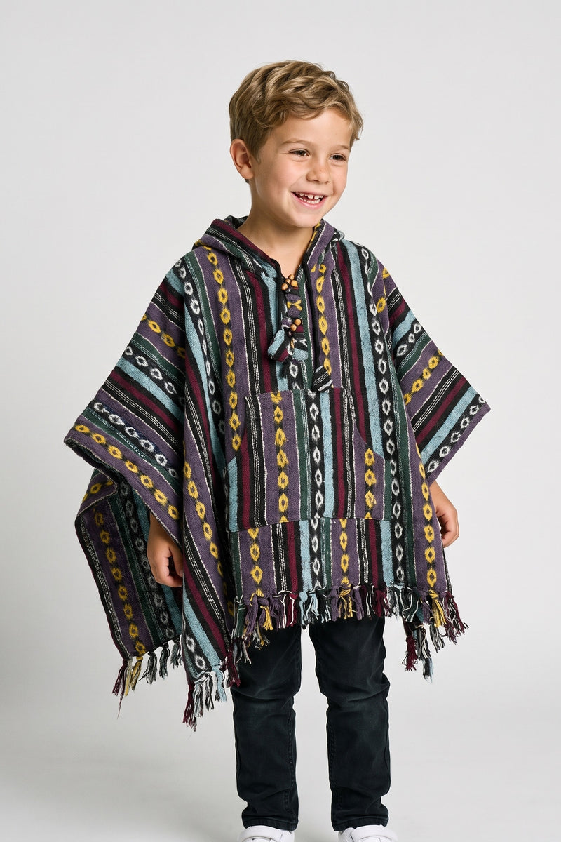 Kids Enchanted Forest Poncho — front view
