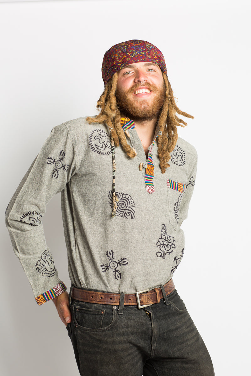 Large Sized Handmade Nepalese Shirt - Hippie Hut Australia