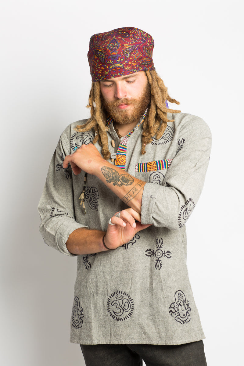 Large Sized Handmade Nepalese Shirt - Hippie Hut Australia