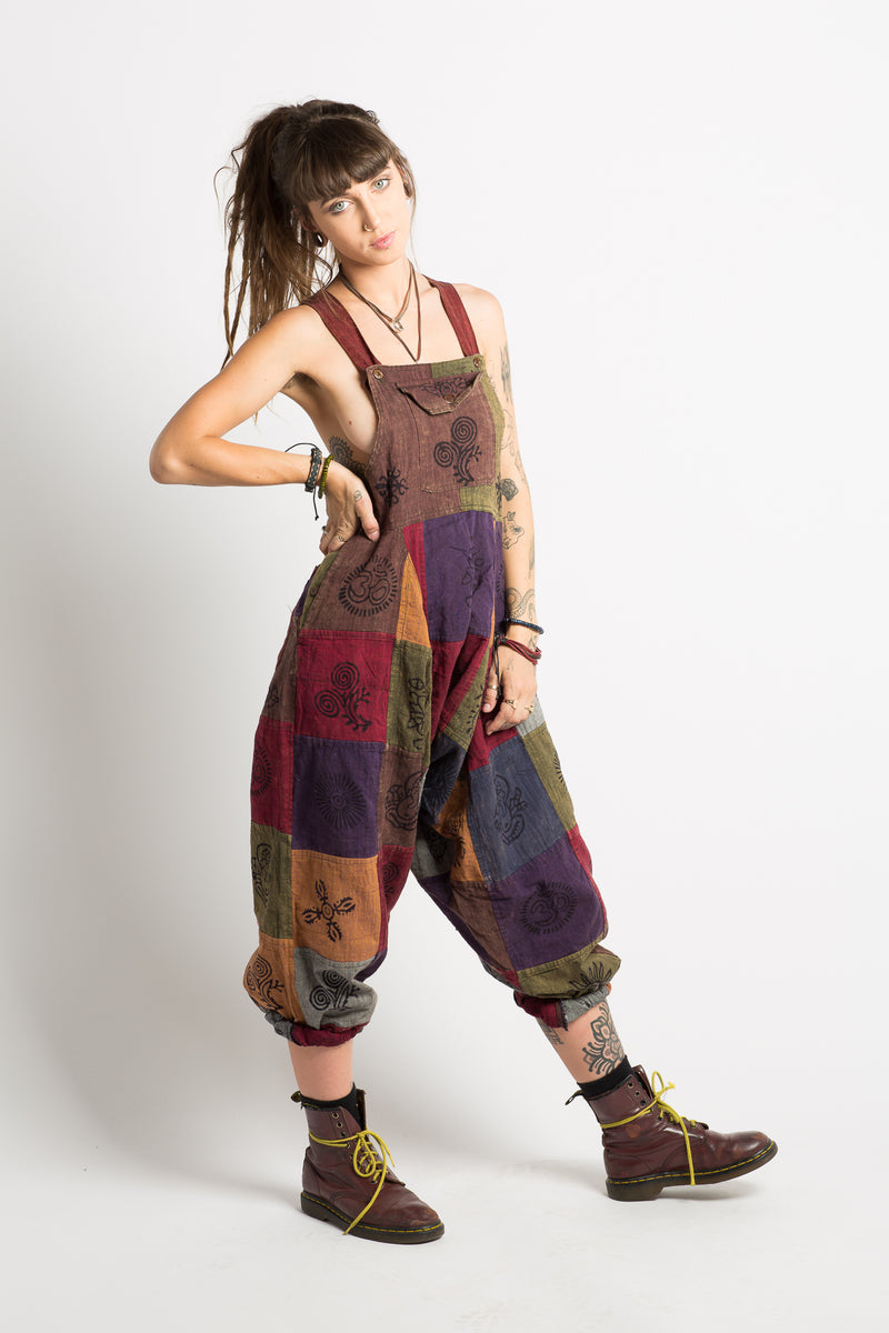 Handmade Nepalese Patchwork Overalls - Hippie Hut Australia