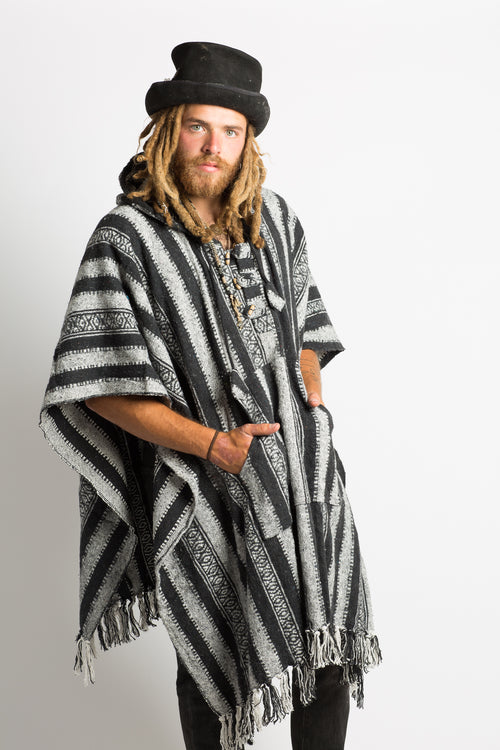 Handmade Black Nepalese Poncho
