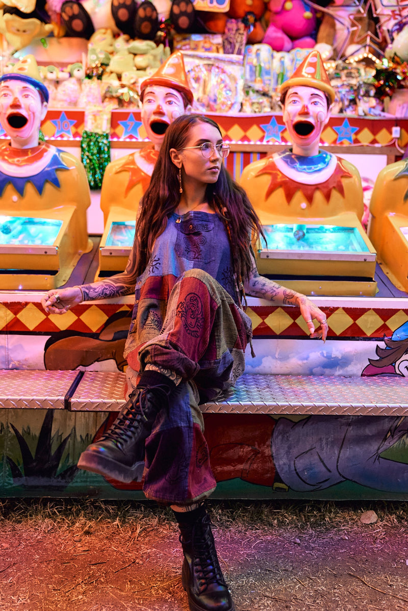 Handmade Nepalese Patchwork Overalls - Hippie Hut Australia