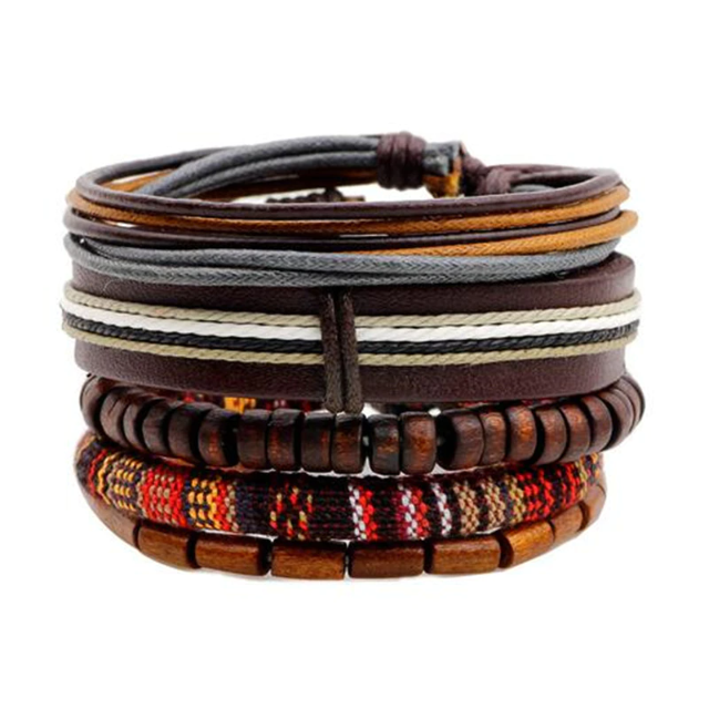 Leather Band Bracelet Pack