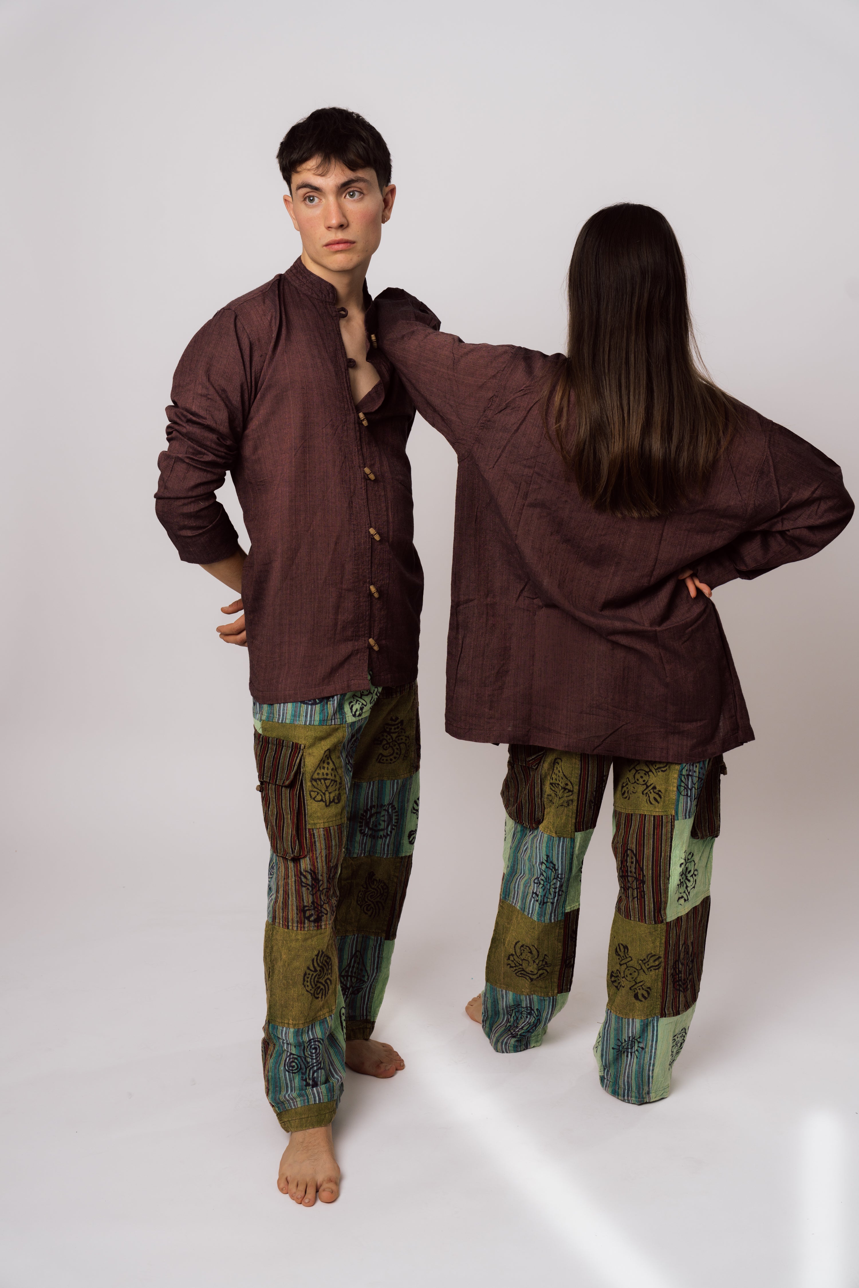 Green Patchwork Pants