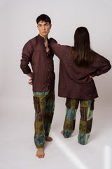 Green Patchwork Pants
