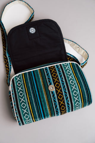 Blue Wave Hemp Shoulder Bag