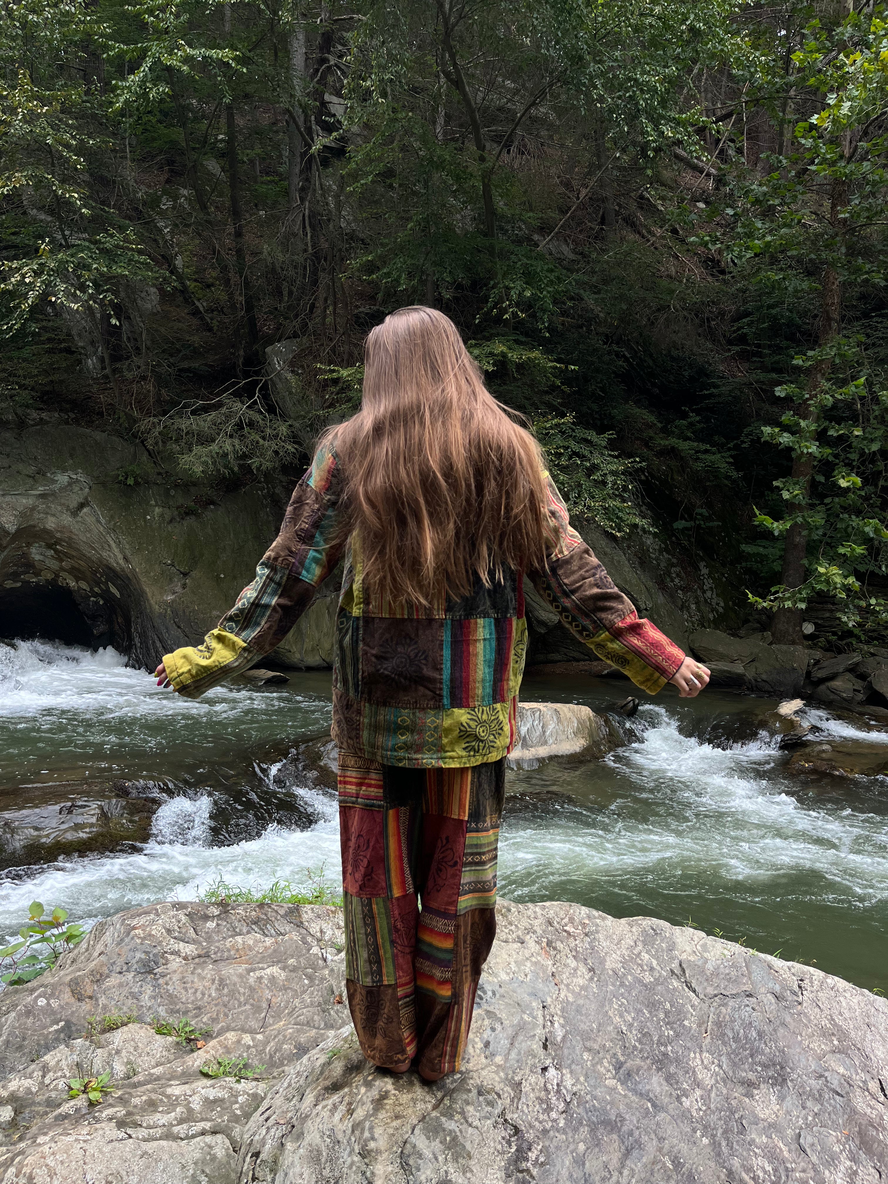 Green Horizon Patchwork Jacket