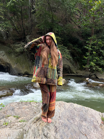 Green Horizon Patchwork Jacket