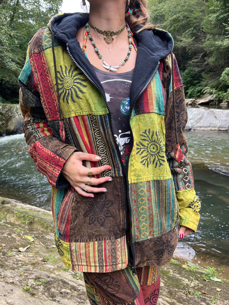 Green Horizon Patchwork Jacket