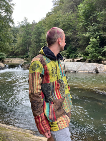 Green Horizon Patchwork Jacket