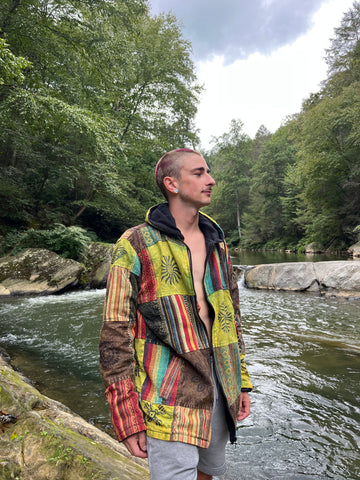 Green Horizon Patchwork Jacket
