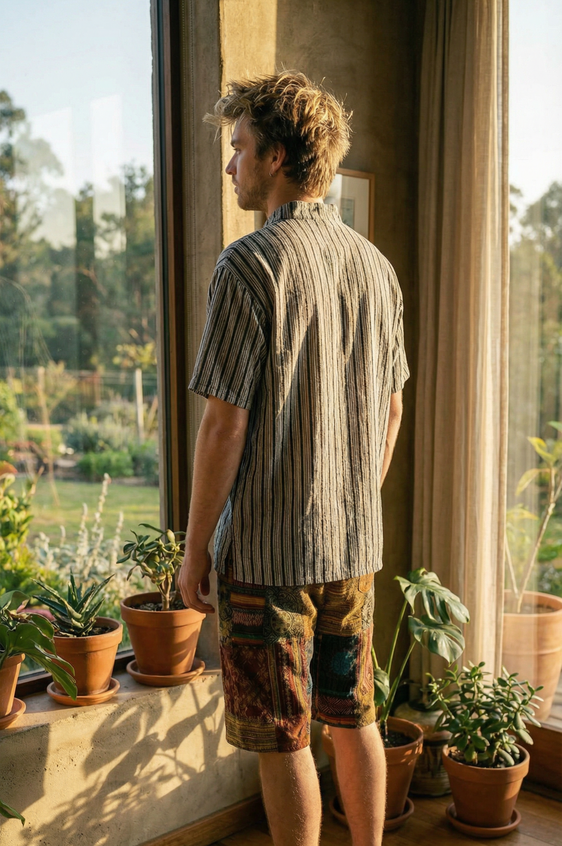 Saffron Nomad Patch Shorts