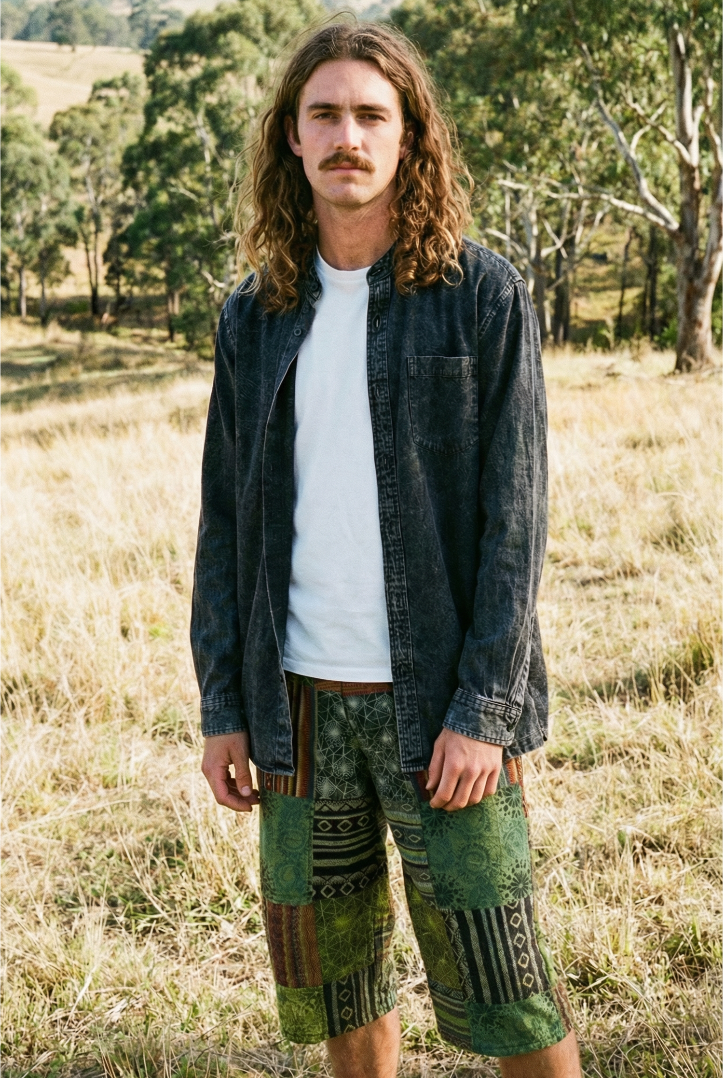 Emerald Nomad Patch Shorts