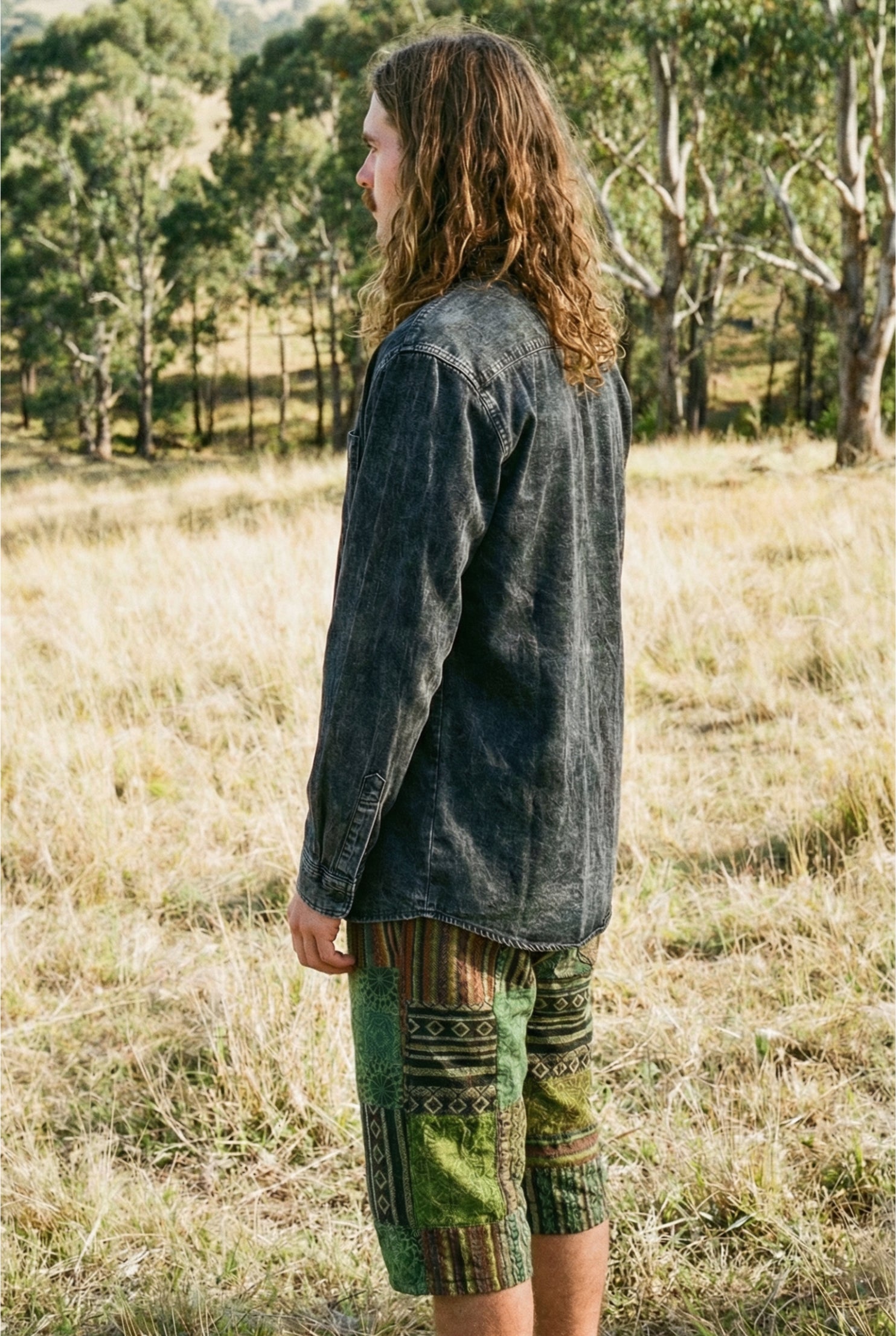 Emerald Nomad Patch Shorts