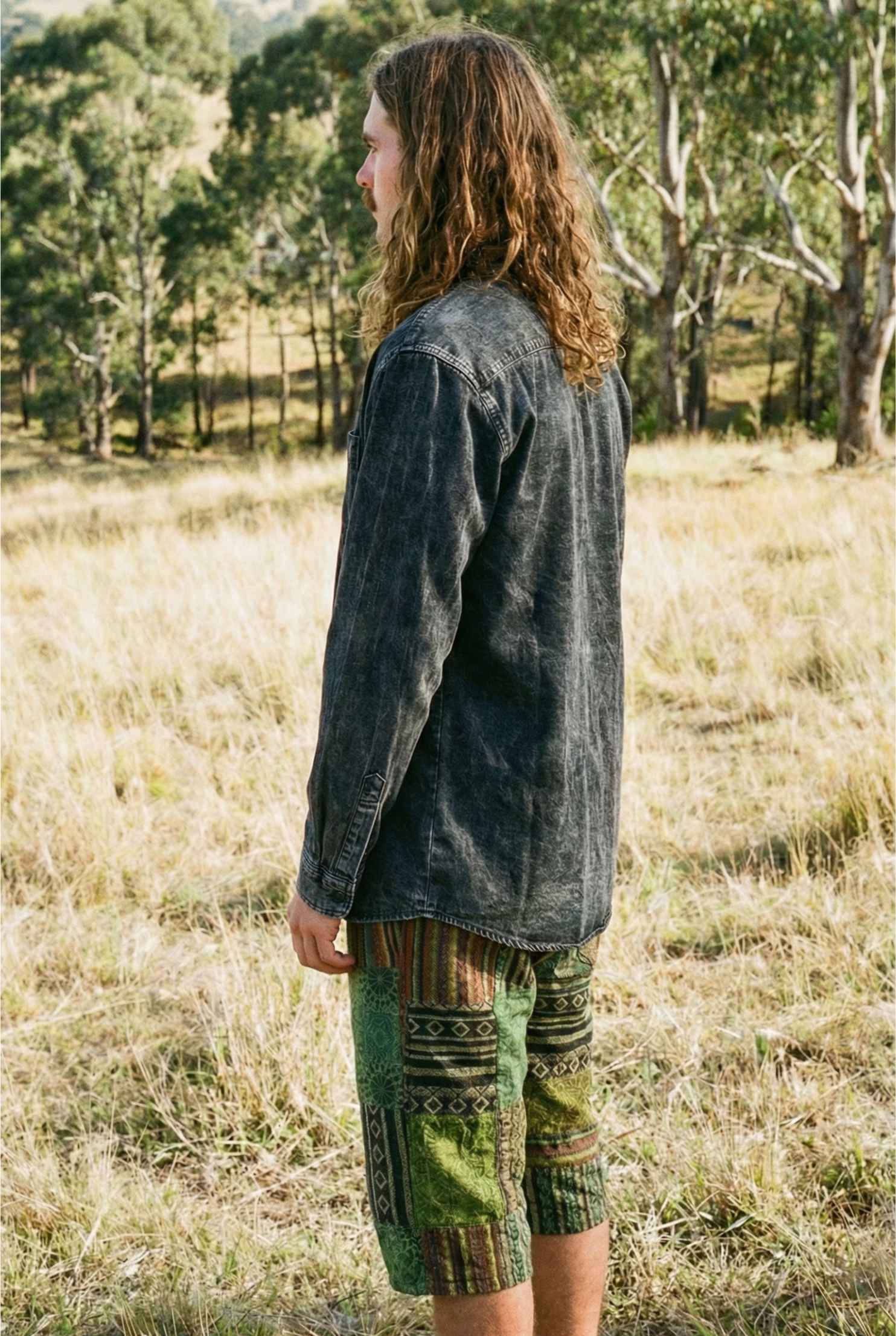 Emerald Nomad Patch Shorts