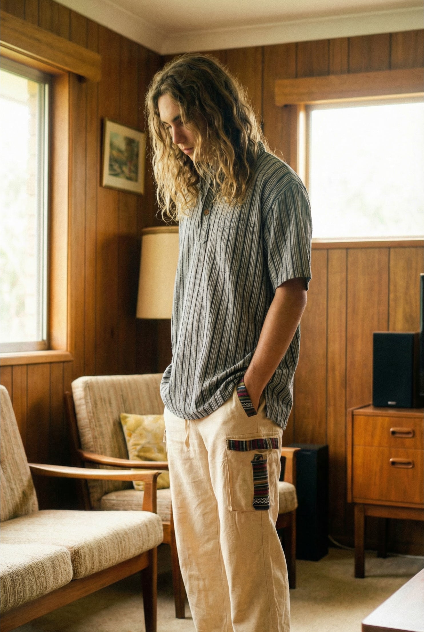 Beige Hippie Pants