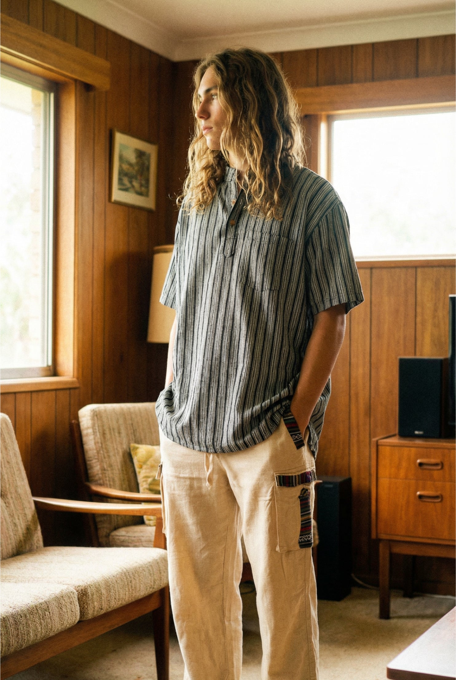 Beige Hippie Pants