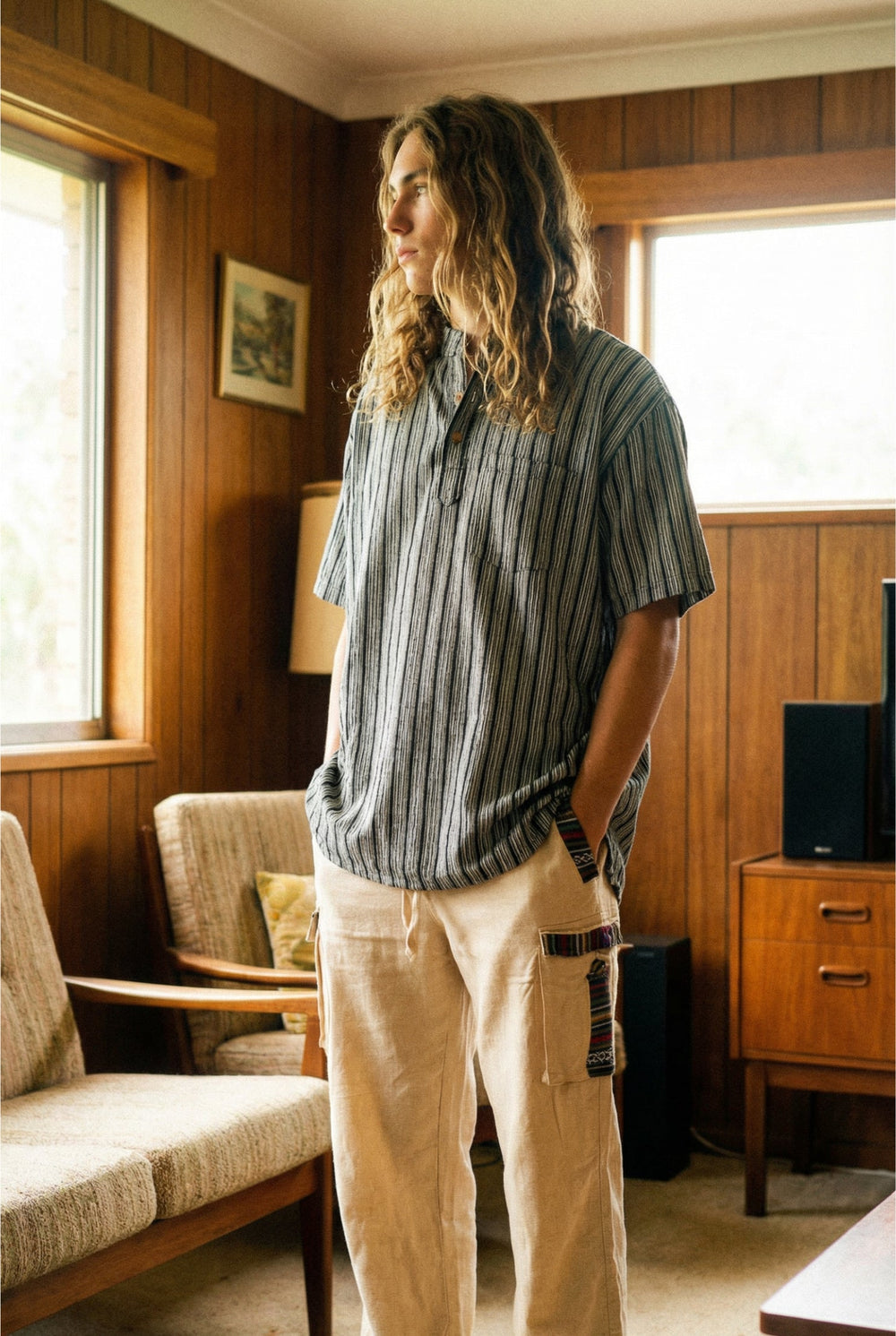 Beige Hippie Pants