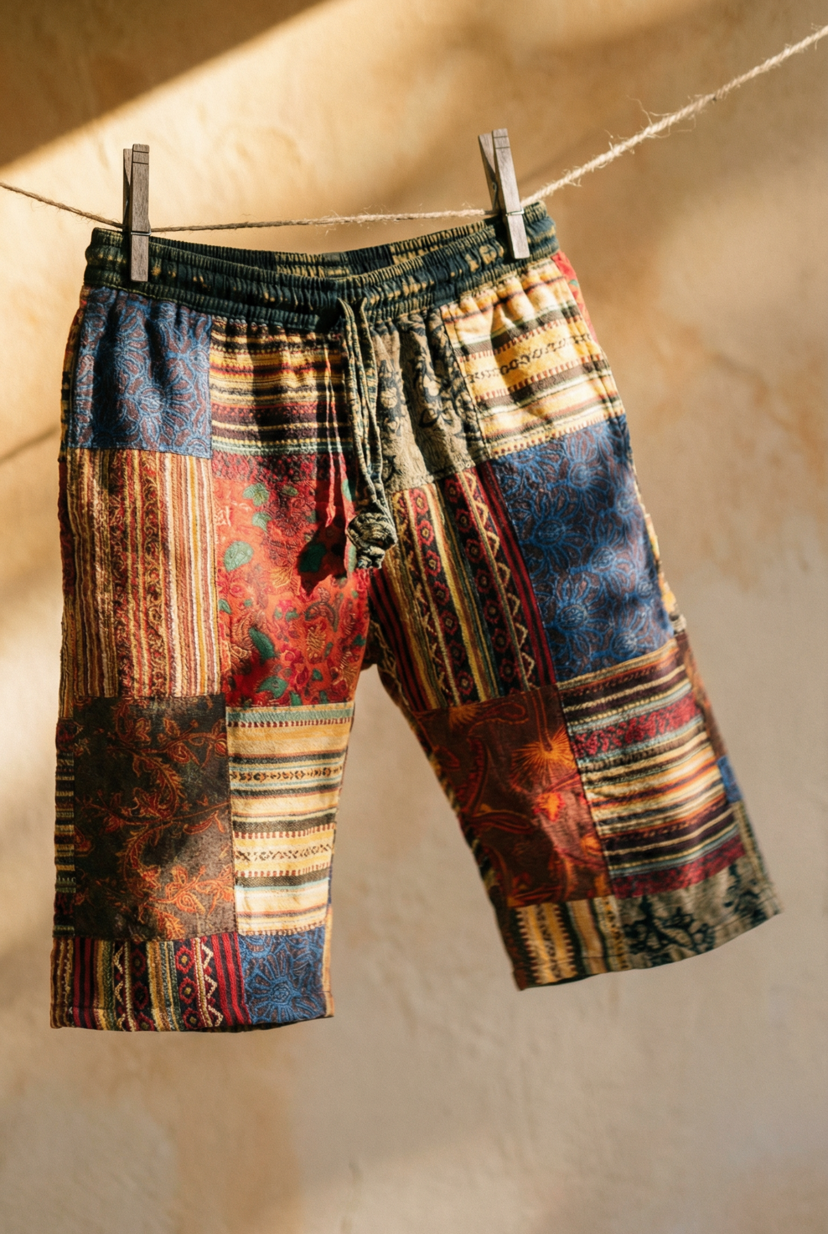 Saffron Nomad Patch Shorts