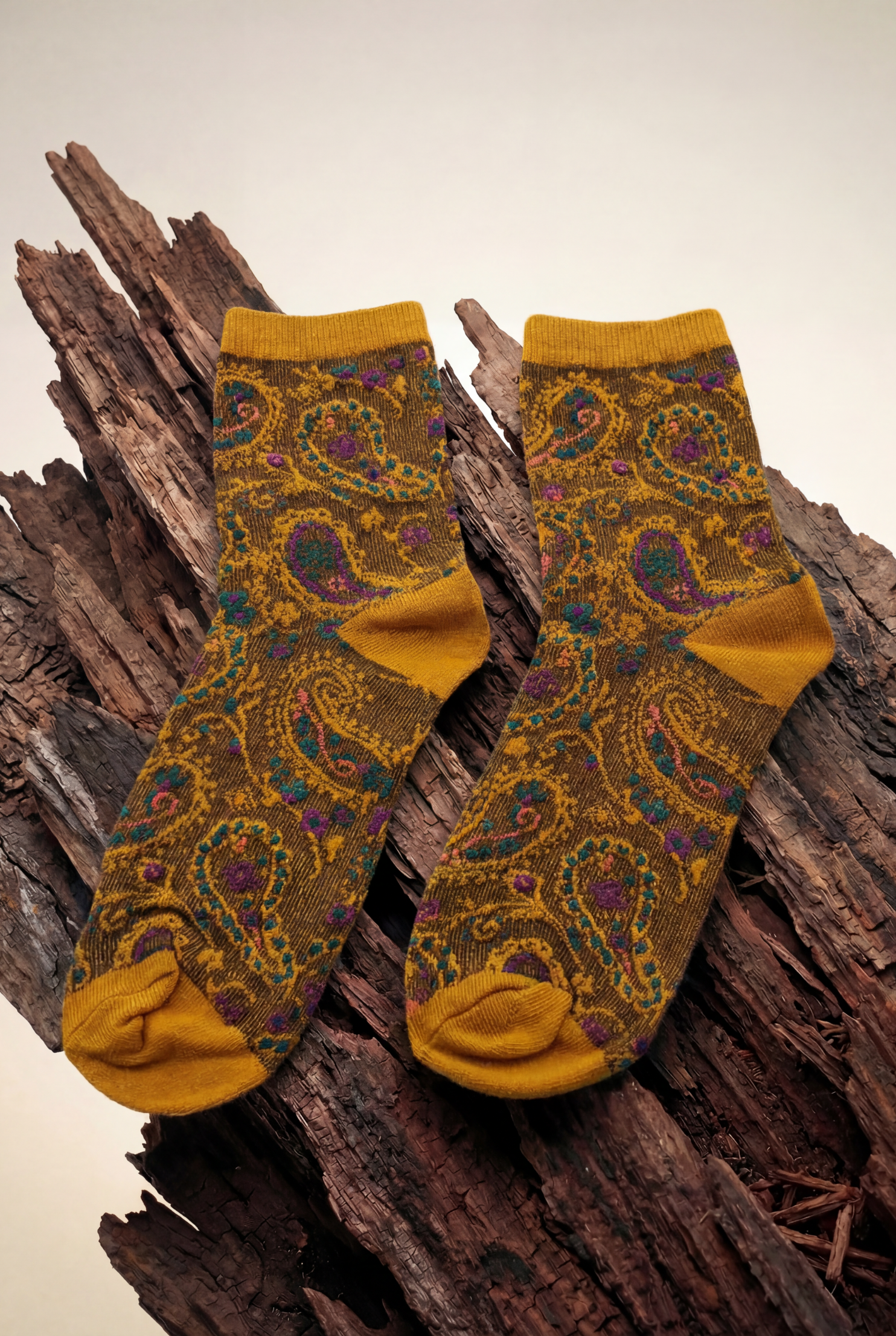 Sunshine Yellow Hippie Socks