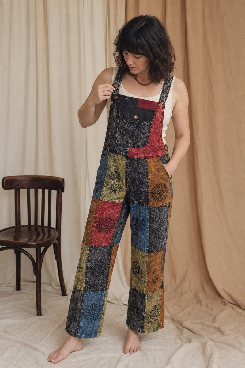 Ana wearing the Emberfield Overalls, studio