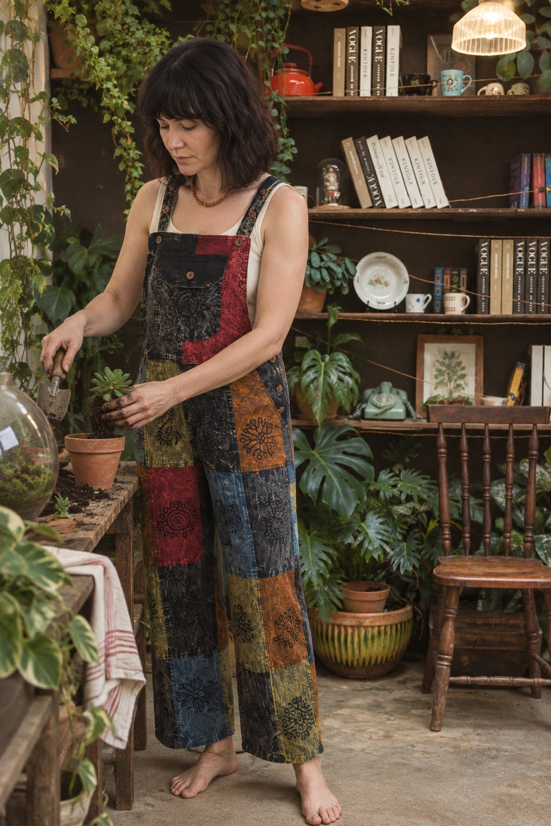 Ana wearing the Emberfield Overalls, lifestyle