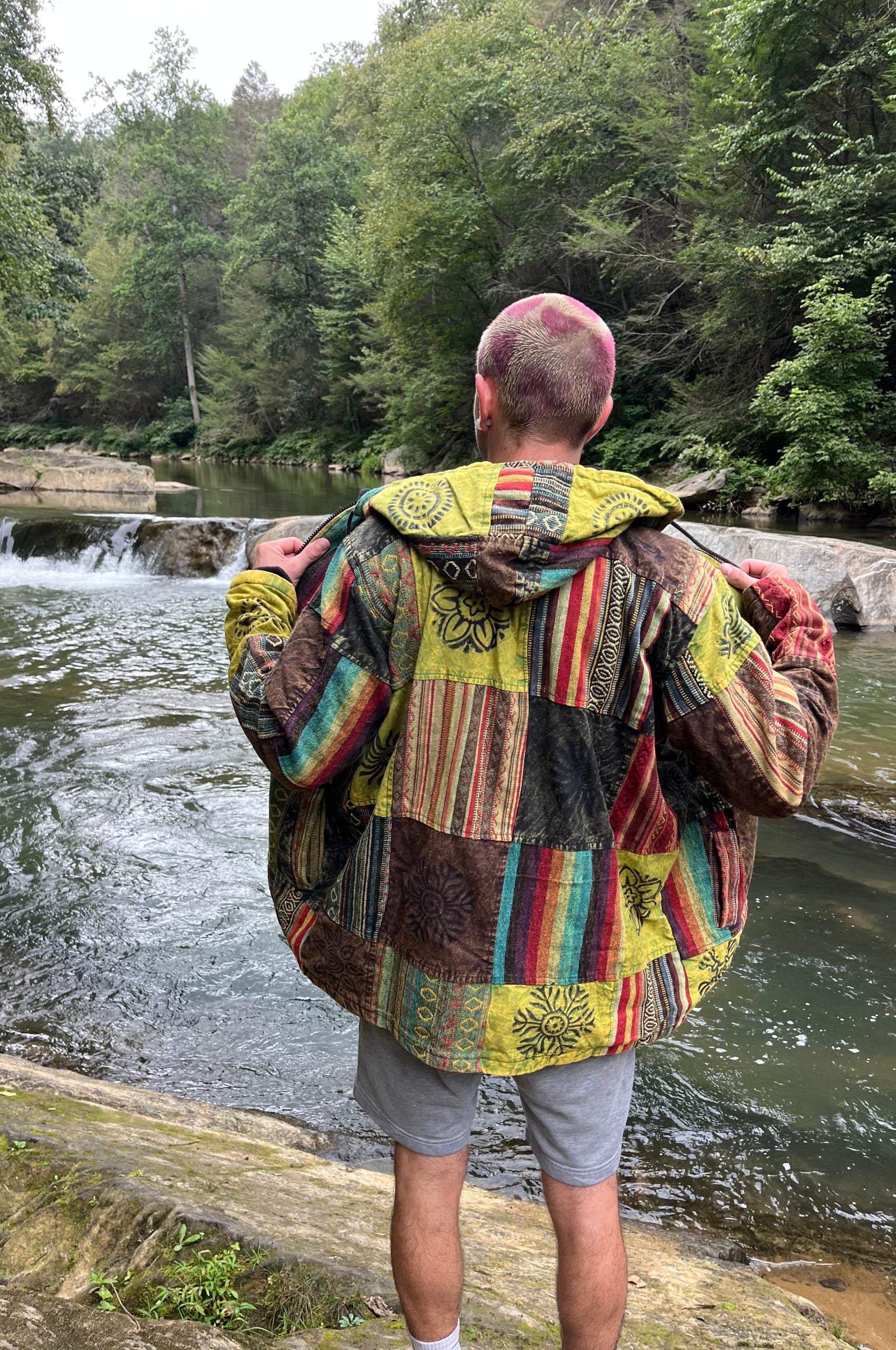 Green Horizon Patchwork Jacket