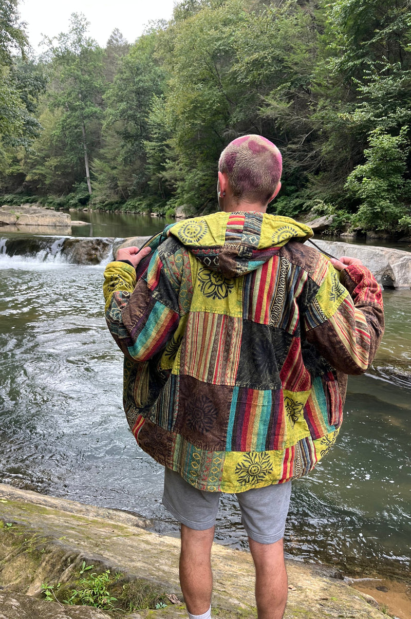 Green Horizon Patchwork Jacket