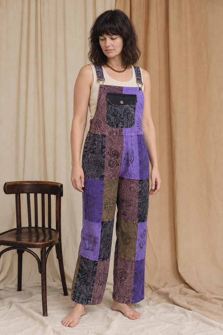 Ana wearing the Heathmoor Overalls, studio