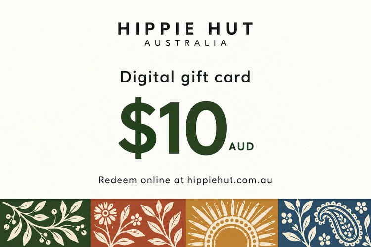 Hippie Hut Australia digital gift card, $10 AUD