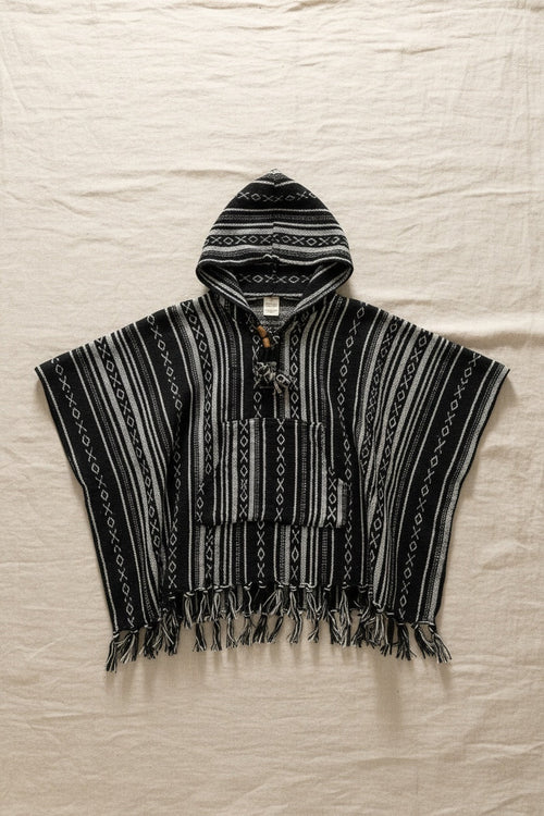 Kids Black Poncho