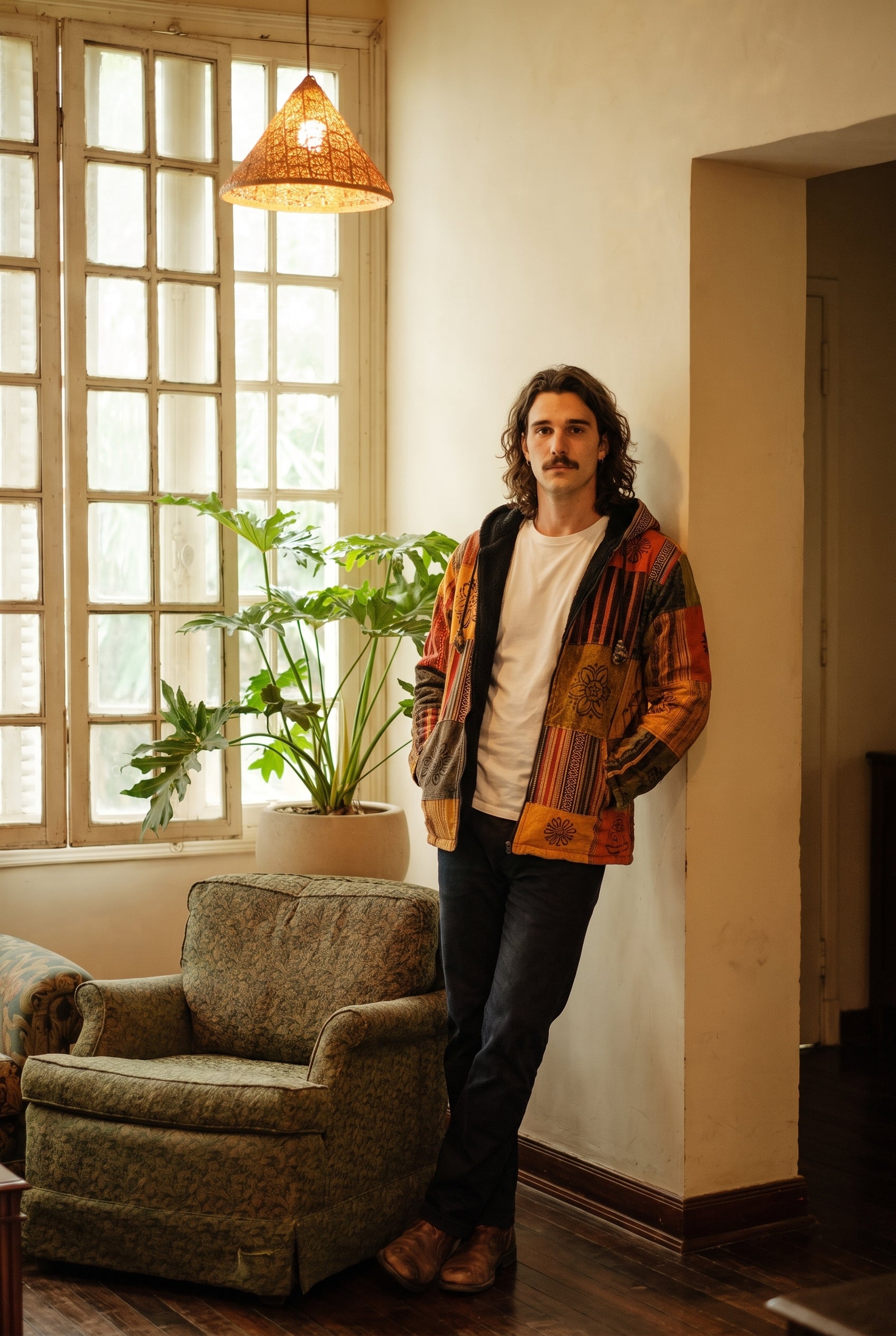 Orange Horizon Patchwork Jacket