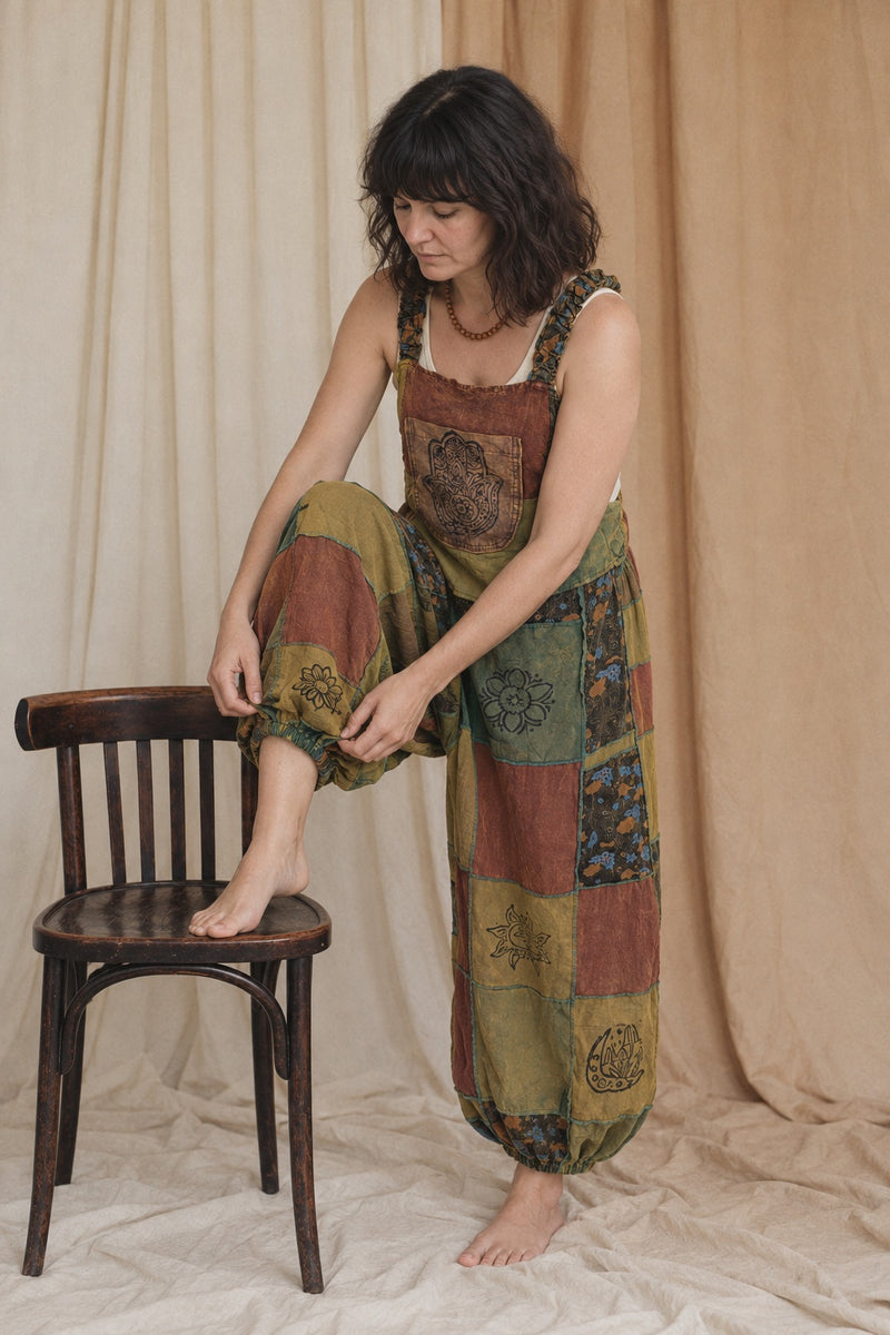 Ana wearing the Wattlewood Overalls, lifestyle