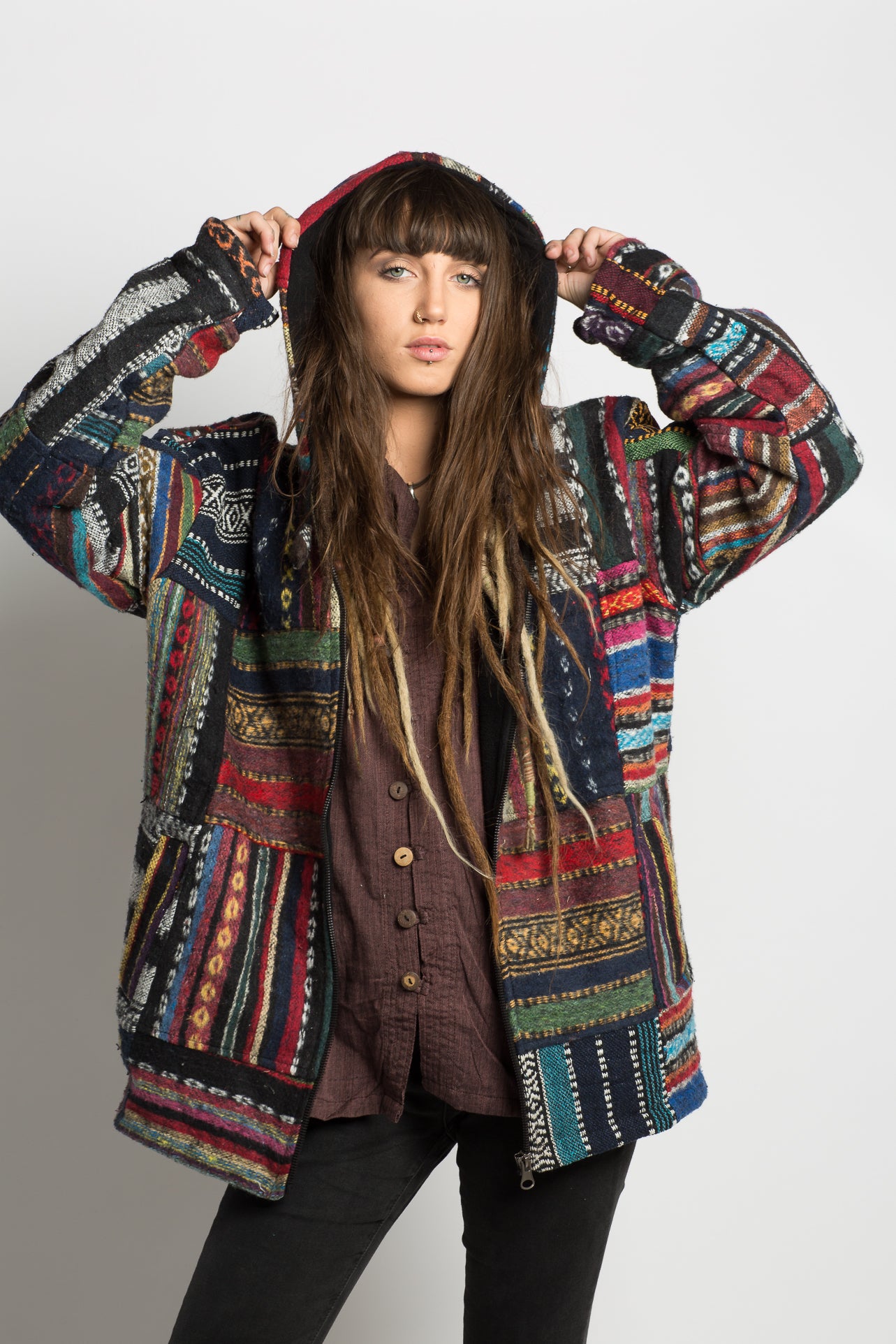 Handmade Nepalese Patchwork Jacket - Hippie Hut Australia 