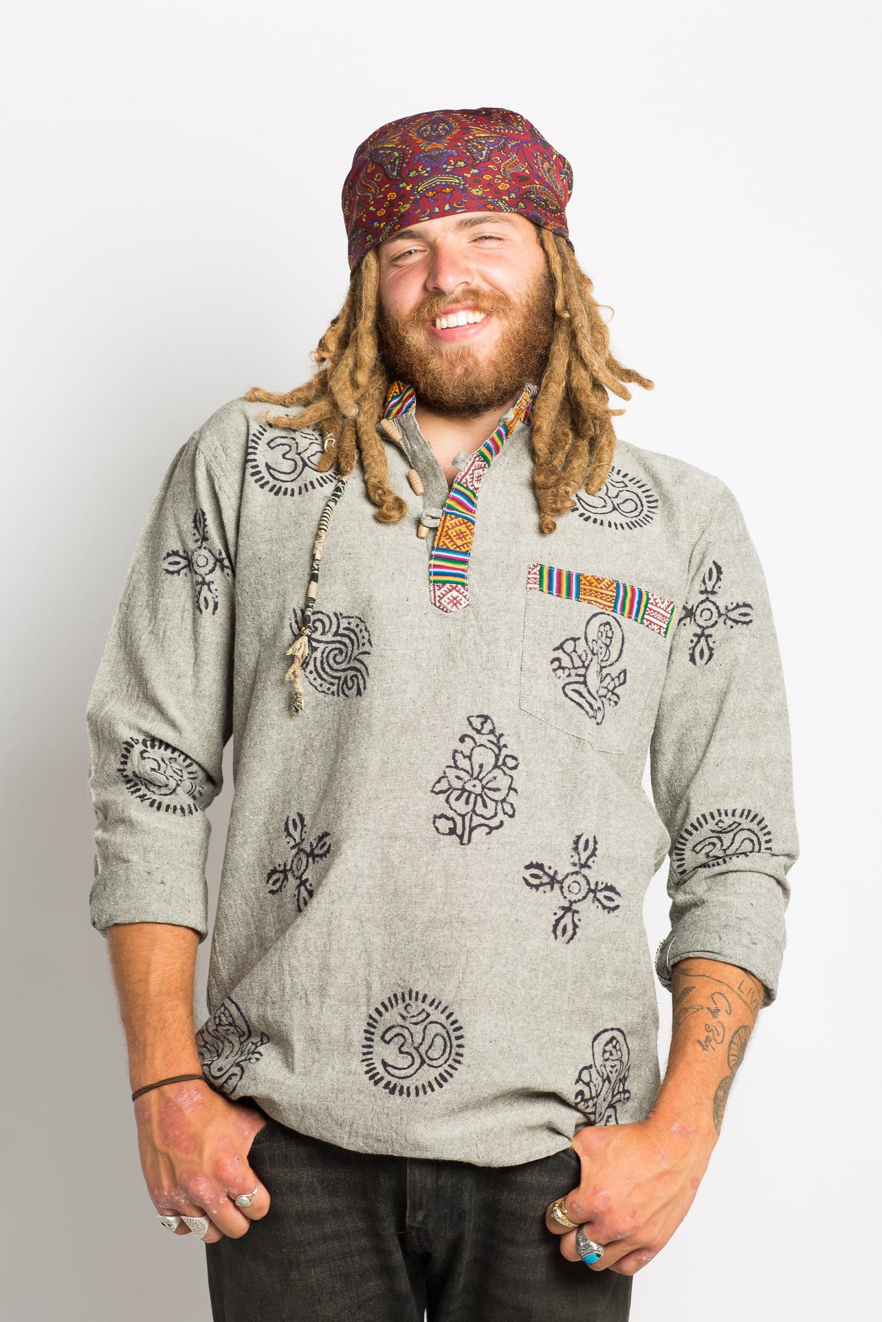 Large Sized Handmade Nepalese Shirt - Hippie Hut Australia 