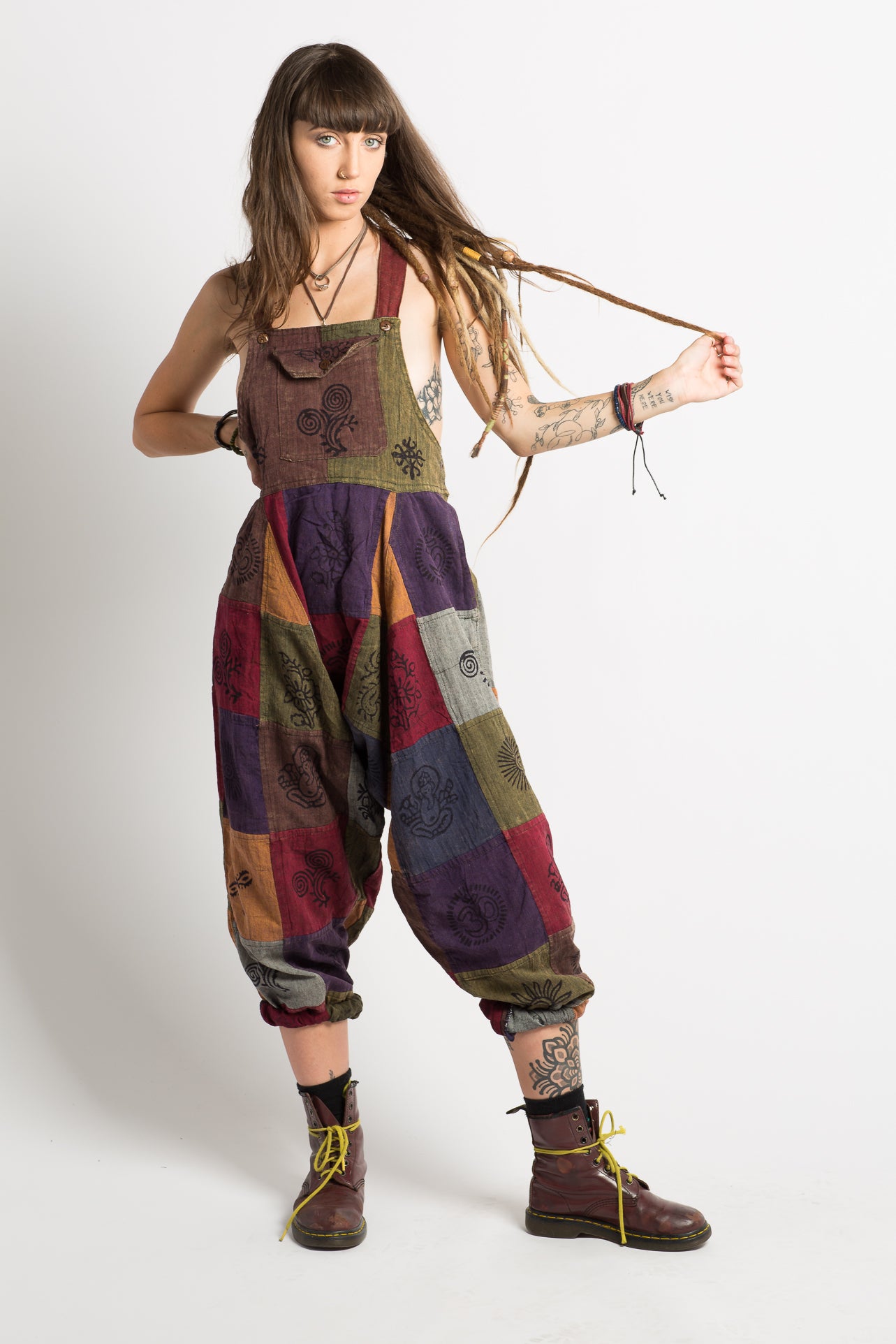 Handmade Nepalese Patchwork Overalls - Hippie Hut Australia 