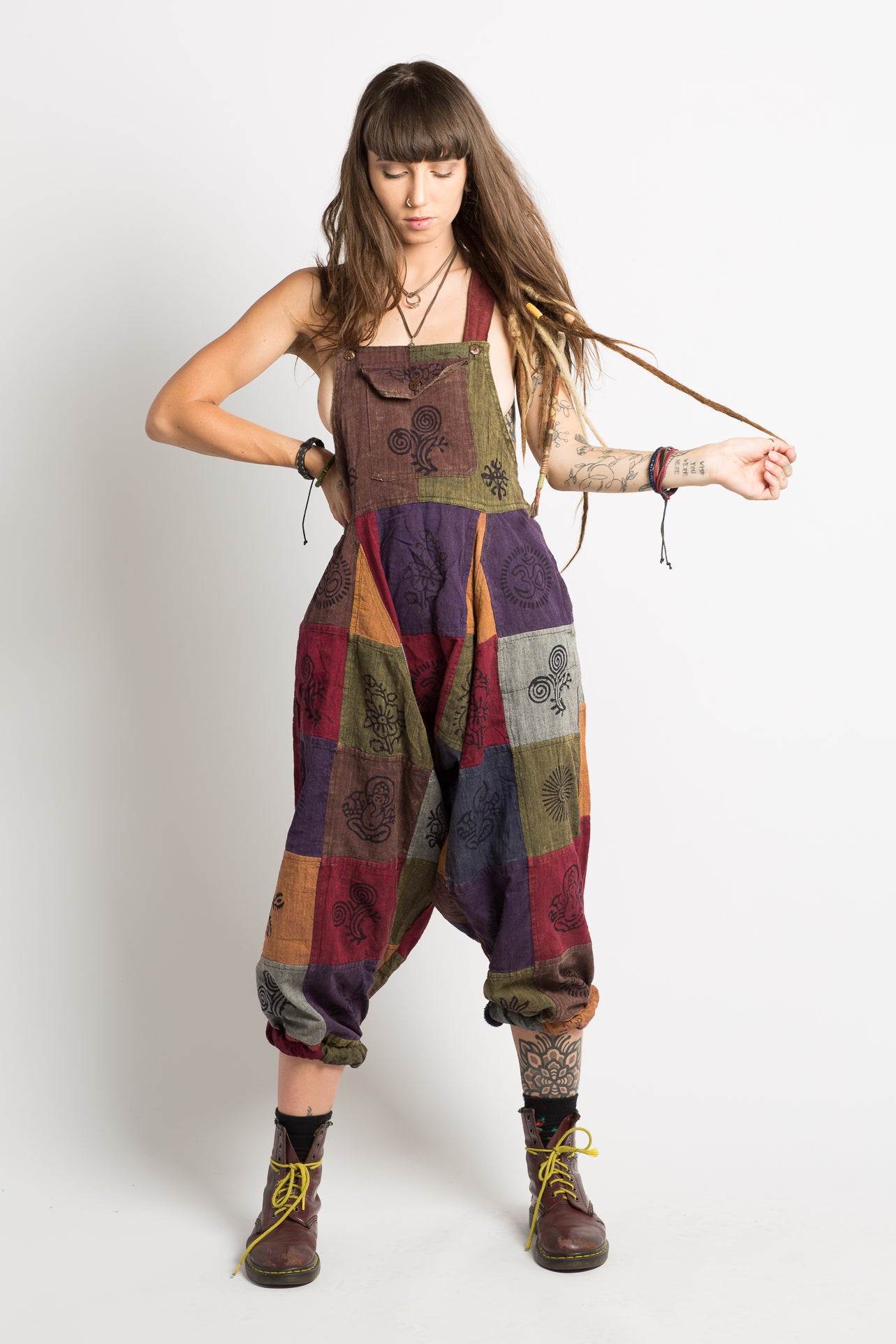 Handmade Nepalese Patchwork Overalls - Hippie Hut Australia 
