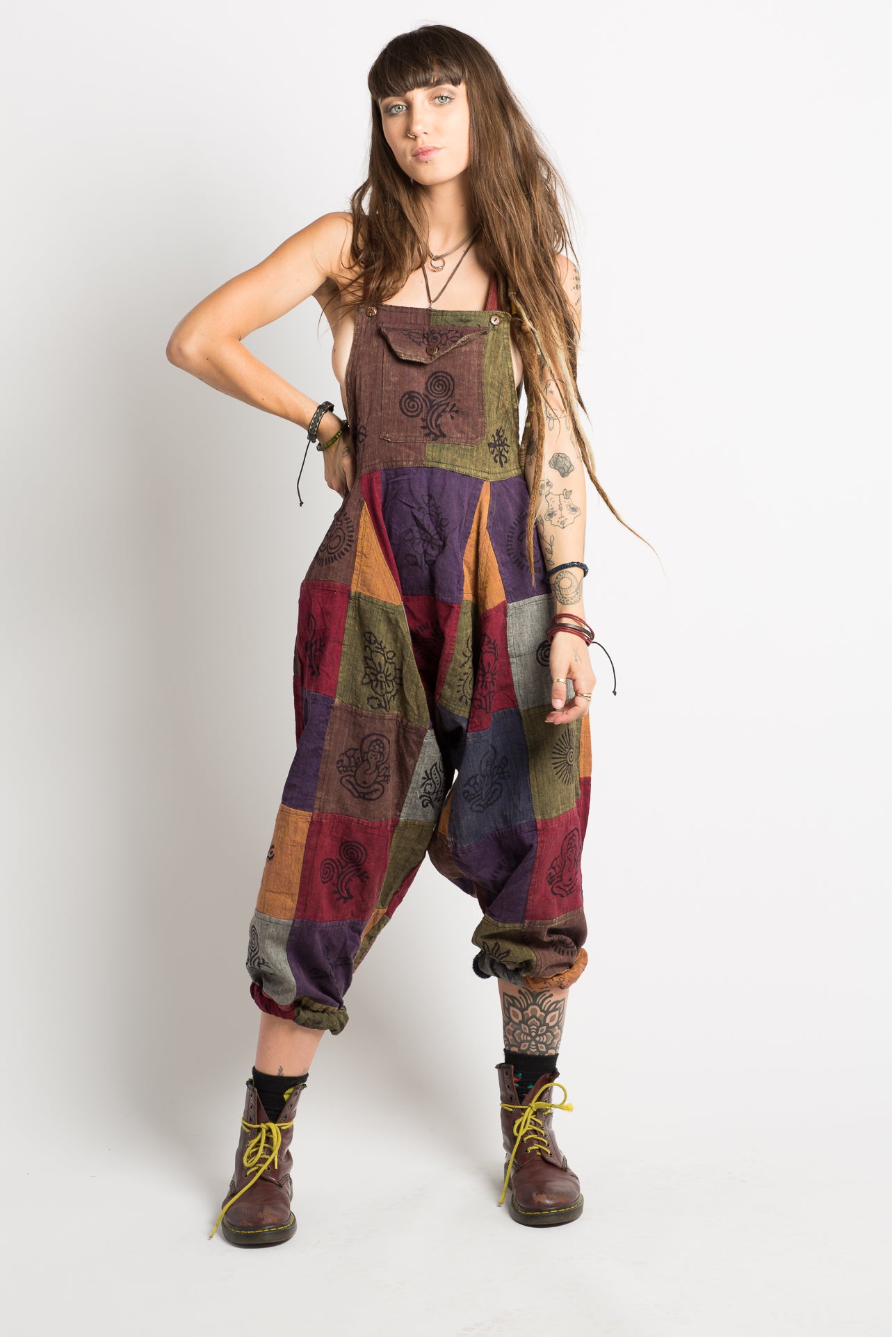 Handmade Nepalese Patchwork Overalls - Hippie Hut Australia 