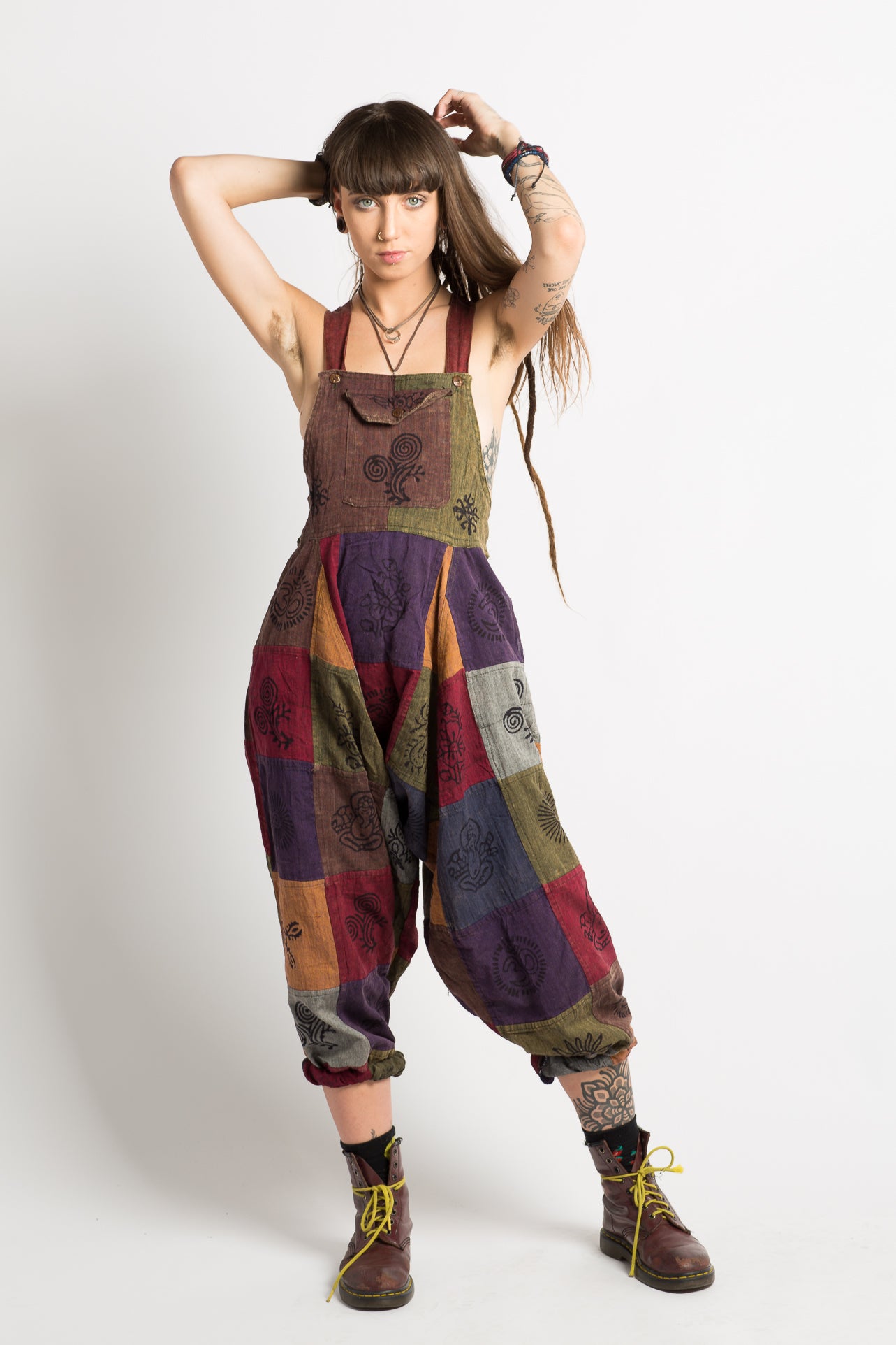 Handmade Nepalese Patchwork Overalls - Hippie Hut Australia 