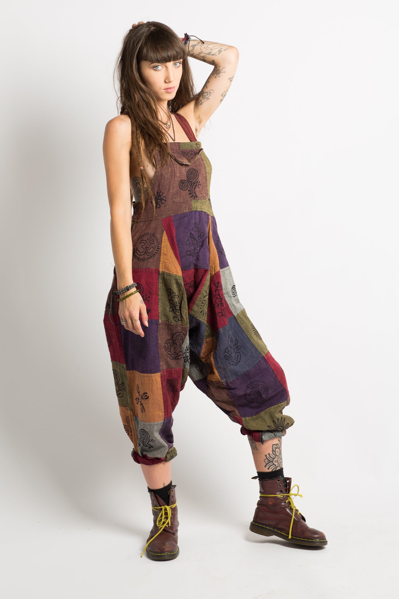 Handmade Nepalese Patchwork Overalls - Hippie Hut Australia 