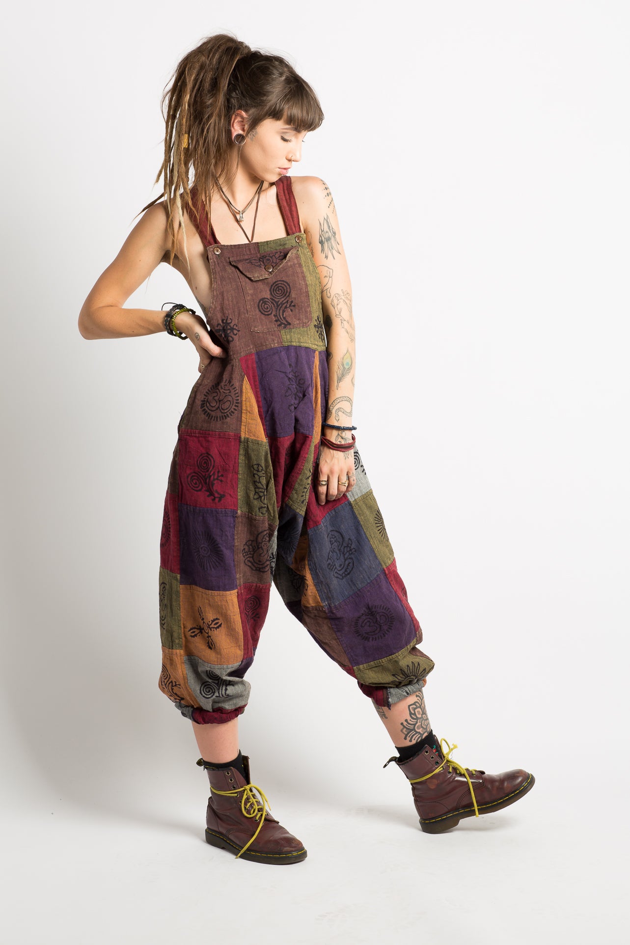 Handmade Nepalese Patchwork Overalls - Hippie Hut Australia 