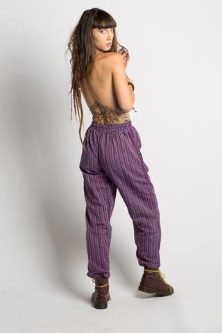 Purple Striped Hippie Pants