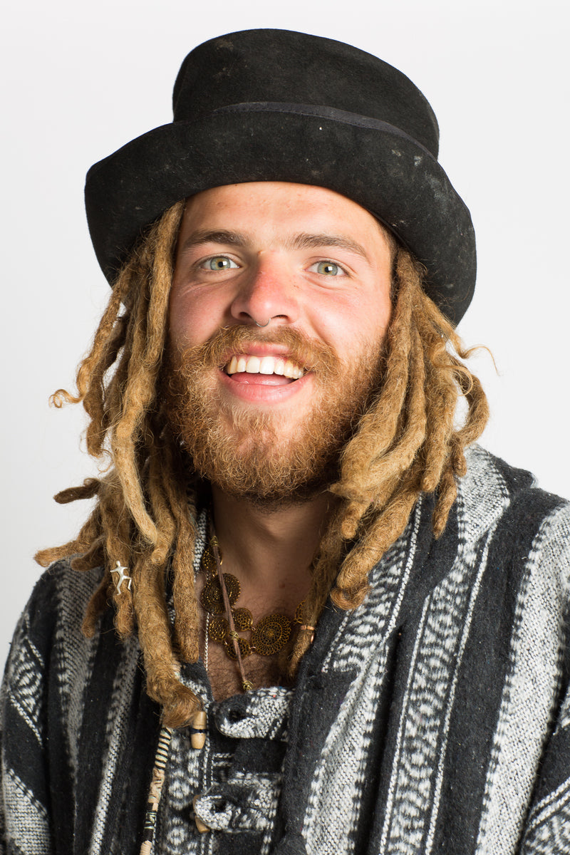 Handmade Black Nepalese Poncho - Hippie Hut Australia