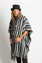 Handmade Black Nepalese Poncho - Hippie Hut Australia